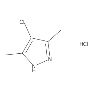 4-Chloro-3,5-dimethyl-1H-pyrazole hydrochloride结构式