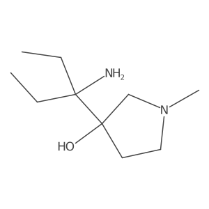 3-(3-Aminopentan-3-yl)-1-methylpyrrolidin-3-ol结构式