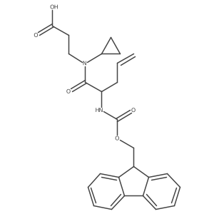 3-[N-cyclopropyl-2-({[(9H-fluoren-9-yl)methoxy]carbonyl}amino)pent-4-enamido]propanoic acid Structure