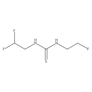 3-(2,2-Difluoroethyl)-1-(2-fluoroethyl)thiourea结构式