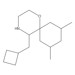 5-(Cyclobutylmethyl)-8,10-dimethyl-1-oxa-4-azaspiro[5.5]undecane结构式