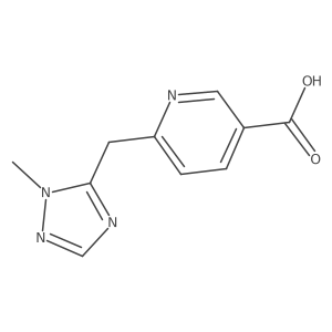 6-[(1-methyl-1H-1,2,4-triazol-5-yl)methyl]pyridine-3-carboxylic acid Structure