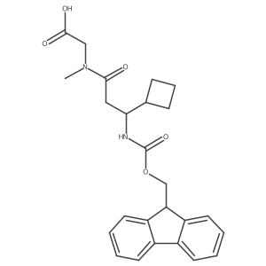 2-[3-cyclobutyl-3-({[(9H-fluoren-9-yl)methoxy]carbonyl}amino)-N-methylpropanamido]acetic acid Structure