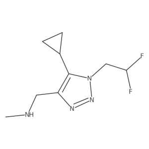 {[5-cyclopropyl-1-(2,2-difluoroethyl)-1H-1,2,3-triazol-4-yl]methyl}(methyl)amine Structure