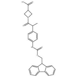1-{2-[4-({[(9H-fluoren-9-yl)methoxy]carbonyl}amino)phenyl]propanoyl}azetidine-3-carboxylic acid结构式