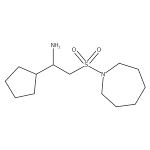2-(Azepane-1-sulfonyl)-1-cyclopentylethan-1-amine结构式