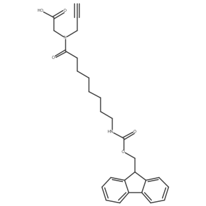 2-[8-({[(9H-fluoren-9-yl)methoxy]carbonyl}amino)-N-(prop-2-yn-1-yl)octanamido]acetic acid结构式