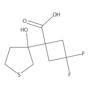 3,3-Difluoro-1-(3-hydroxythiolan-3-yl)cyclobutane-1-carboxylic acid Structure