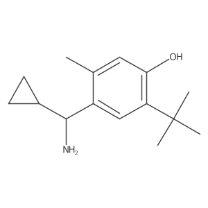 4-[Amino(cyclopropyl)methyl]-2-tert-butyl-5-methylphenol结构式