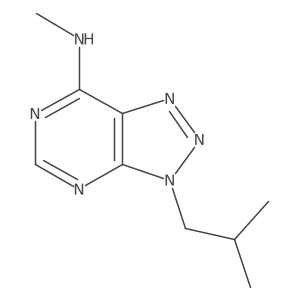 N-methyl-3-(2-methylpropyl)-3H-[1,2,3]triazolo[4,5-d]pyrimidin-7-amine结构式