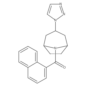 8-(naphthalene-1-carbonyl)-3-(1H-1,2,3-triazol-1-yl)-8-azabicyclo[3.2.1]octane Structure