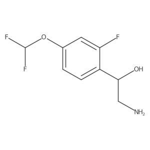 (1S)-2-amino-1-[4-(difluoromethoxy)-2-fluorophenyl]ethan-1-ol结构式