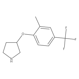 3-[2-Methyl-4-(trifluoromethyl)phenoxy]pyrrolidine结构式