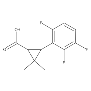 2,2-Dimethyl-3-(2,3,6-trifluorophenyl)cyclopropane-1-carboxylic acid结构式