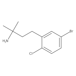 4-(5-Bromo-2-chlorophenyl)-2-methylbutan-2-amine结构式