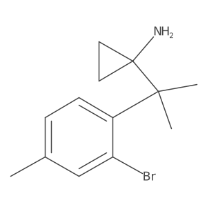 1-[2-(2-Bromo-4-methylphenyl)propan-2-yl]cyclopropan-1-amine结构式