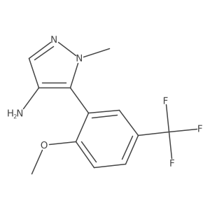 5-[2-methoxy-5-(trifluoromethyl)phenyl]-1-methyl-1H-pyrazol-4-amine结构式