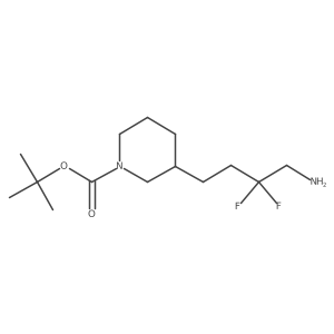 Tert-butyl 3-(4-amino-3,3-difluorobutyl)piperidine-1-carboxylate Structure