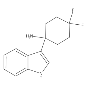 4,4-difluoro-1-(1H-indol-3-yl)cyclohexan-1-amine结构式