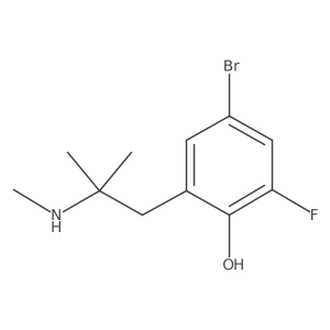 4-Bromo-2-fluoro-6-[2-methyl-2-(methylamino)propyl]phenol结构式