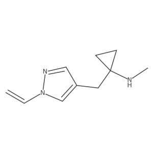 1-[(1-ethenyl-1H-pyrazol-4-yl)methyl]-N-methylcyclopropan-1-amine结构式