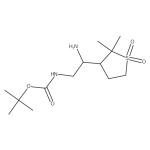 tert-butyl N-[2-amino-2-(2,2-dimethyl-1,1-dioxo-1lambda6-thiolan-3-yl)ethyl]carbamate结构式