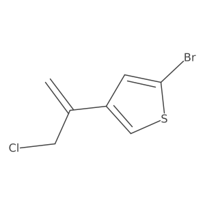 2-Bromo-4-(3-chloroprop-1-en-2-yl)thiophene结构式