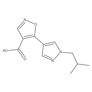 5-[1-(2-methylpropyl)-1H-pyrazol-4-yl]-1,2-oxazole-4-carboxylic acid Structure