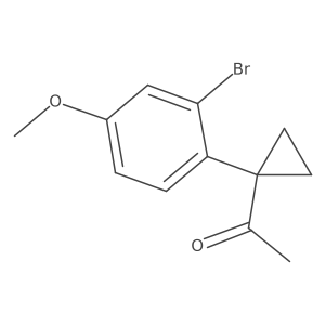 1-[1-(2-Bromo-4-methoxyphenyl)cyclopropyl]ethan-1-one Structure