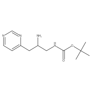 tert-butyl N-[2-amino-3-(pyrimidin-4-yl)propyl]carbamate Structure