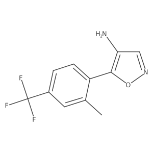 5-[2-Methyl-4-(trifluoromethyl)phenyl]-1,2-oxazol-4-amine结构式