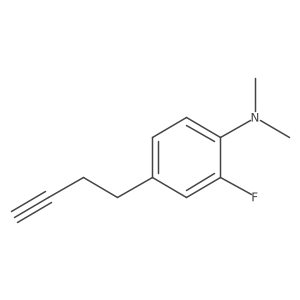 4-(but-3-yn-1-yl)-2-fluoro-N,N-dimethylaniline结构式