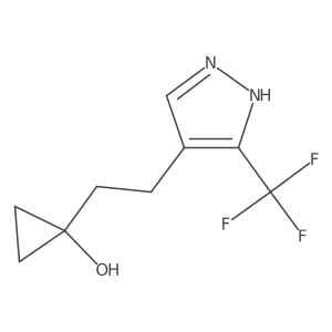 1-{2-[3-(trifluoromethyl)-1H-pyrazol-4-yl]ethyl}cyclopropan-1-ol Structure