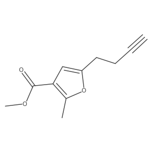 Methyl 5-(but-3-yn-1-yl)-2-methylfuran-3-carboxylate结构式