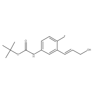 tert-butyl N-[4-fluoro-3-(3-hydroxyprop-1-en-1-yl)phenyl]carbamate结构式