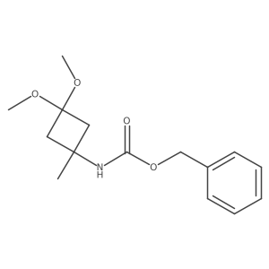 BEnzyl N-(3,3-dimethoxy-1-methylcyclobutyl)carbamate结构式