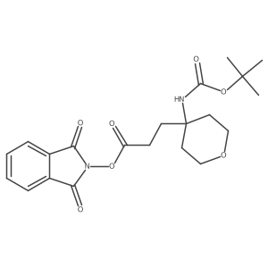 1,3-dioxo-2,3-dihydro-1H-isoindol-2-yl 3-(4-{[(tert-butoxy)carbonyl]amino}oxan-4-yl)propanoate结构式