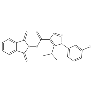 1,3-dioxo-2,3-dihydro-1H-isoindol-2-yl 1-(3-chlorophenyl)-5-(propan-2-yl)-1H-pyrazole-4-carboxylate Structure