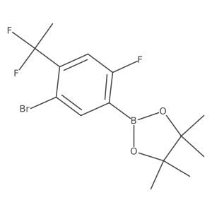2-(5-Bromo-4-(1,1-difluoroethyl)-2-fluorophenyl)-4,4,5,5-tetramethyl-1,3,2-dioxaborolane Structure