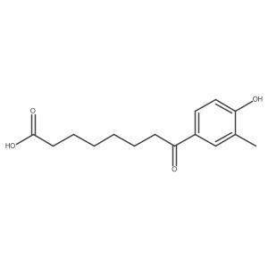 4-Hydroxy-3-methyl-I.-oxobenzeneoctanoic acid Structure