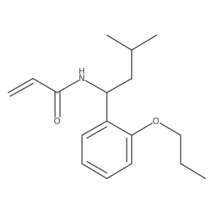 N-[3-Methyl-1-(2-propoxyphenyl)butyl]prop-2-enamide结构式