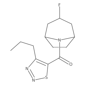 (3-Fluoro-8-azabicyclo[3.2.1]octan-8-yl)-(4-propylthiadiazol-5-yl)methanone结构式