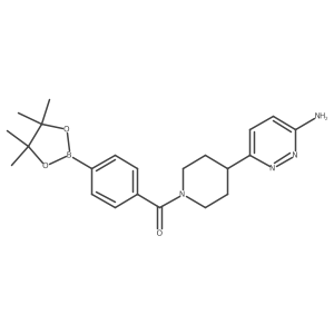 [4-(6-Amino-3-pyridazinyl)-1-piperidinyl][4-(4,4,5,5-tetramethyl-1,3,2-dioxaborolan-2-yl)phenyl]methanone结构式