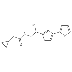 2-cyclopropyl-N-{2-[4-(furan-2-yl)thiophen-2-yl]-2-hydroxyethyl}acetamide Structure