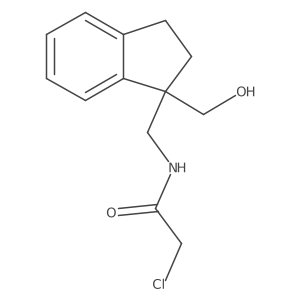 2-Chloro-N-[[1-(hydroxymethyl)-2,3-dihydroinden-1-yl]methyl]acetamide结构式