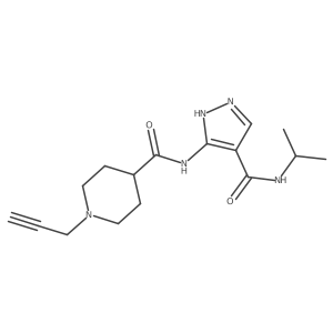 1-(Prop-2-yn-1-yl)-n-{4-[(propan-2-yl)carbamoyl]-1h-pyrazol-3-yl}piperidine-4-carboxamide结构式