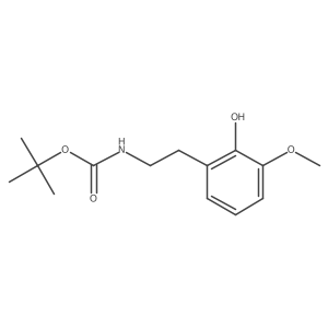 tert-butyl N-[2-(2-hydroxy-3-methoxyphenyl)ethyl]carbamate结构式