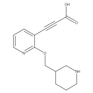 3-{2-[(Piperidin-3-yl)methoxy]pyridin-3-yl}prop-2-ynoic acid结构式