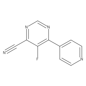 5-Fluoro-6-(pyridin-4-yl)pyrimidine-4-carbonitrile结构式