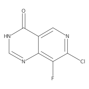7-Chloro-8-fluoropyrido[4,3-d]pyrimidin-4(3H)-one结构式